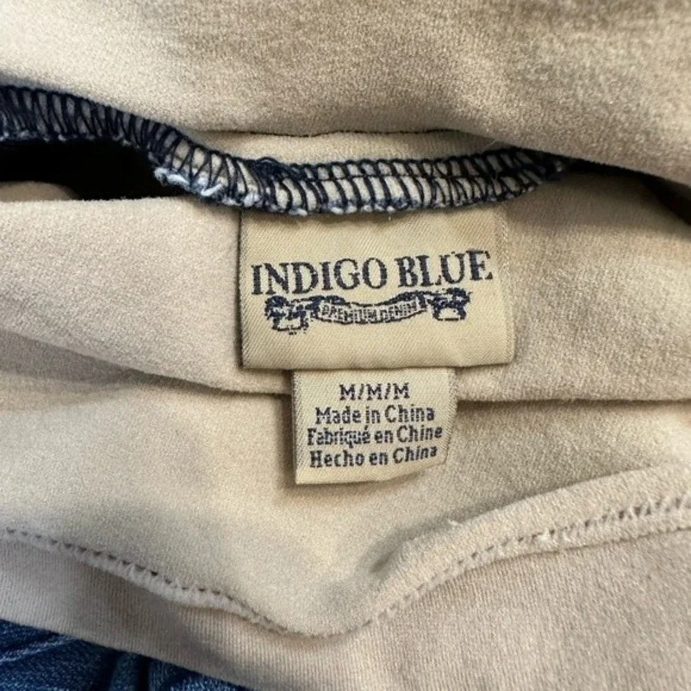 Indigo Blue Denim Maternity Jeans Sz M - Picture 4 of 7